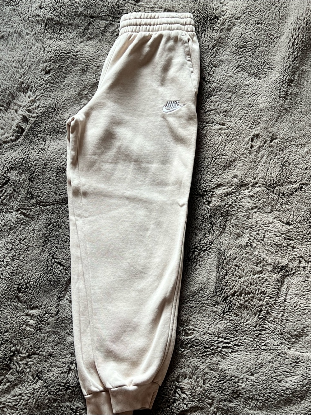 Nike Kids Cream/Off-White Sweatpants with Logo
